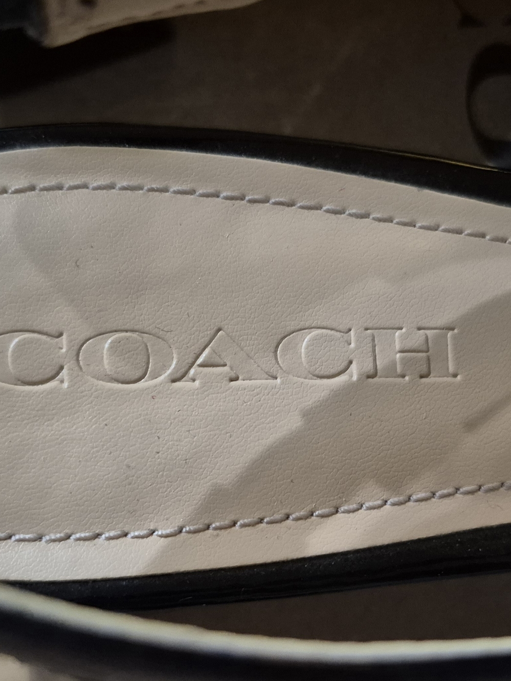 Coach Black Patent Leather Slingback Block Heel Pumps - Picture 5 of 11